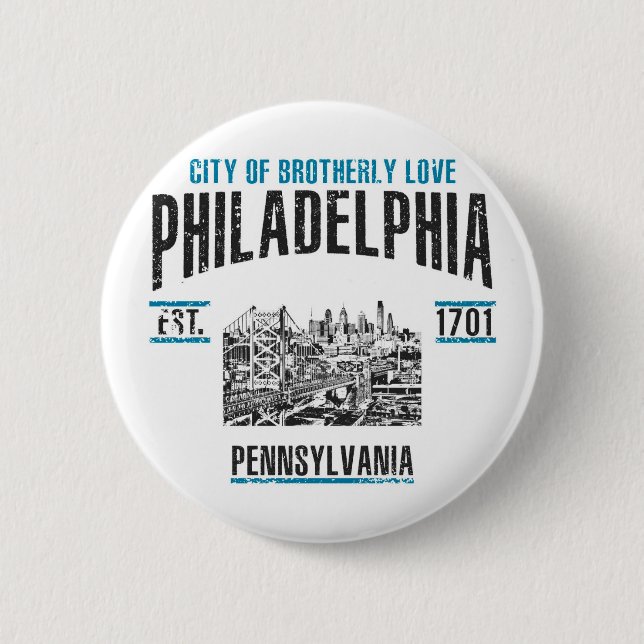 Philadelphia 2 Inch Round Button (Front)