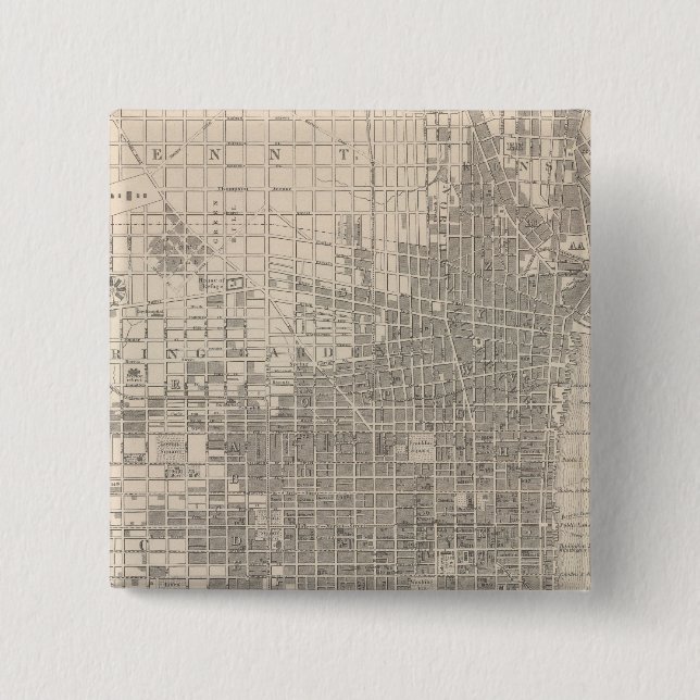 Philadelphia 2 Inch Square Button (Front)
