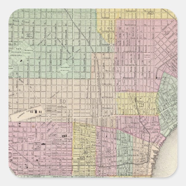 Philadelphia 2 square sticker (Front)