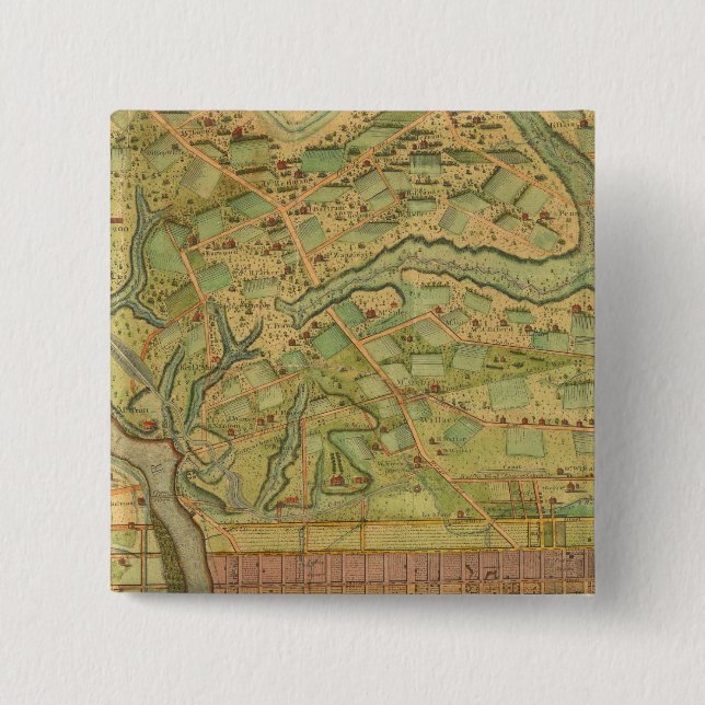 Philadelphia 5 2 inch square button (Front)