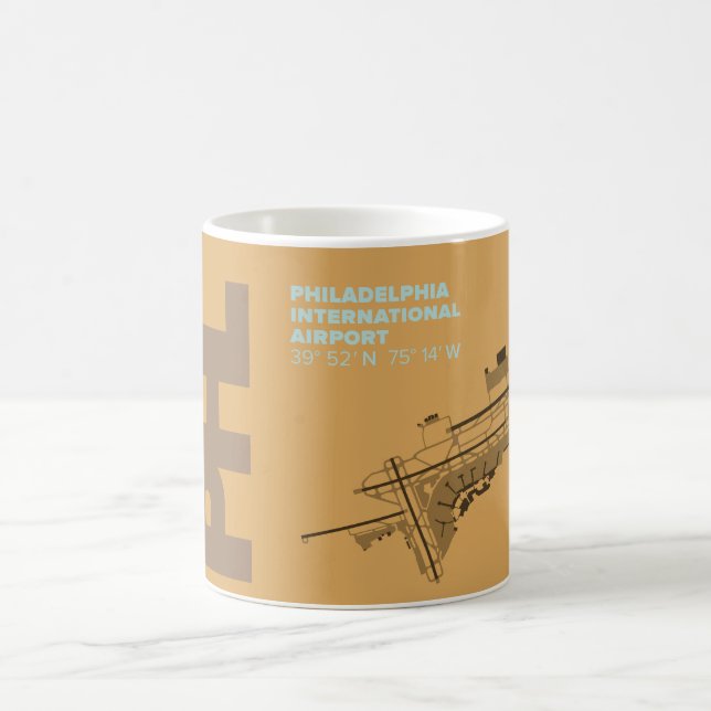 Philadelphia Airport (PHL) Diagram Mug (Center)