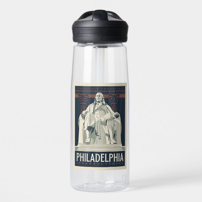 Philadelphia | Benjamin Franklin Institute Water Bottle (Front)