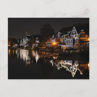 Philadelphia Boathouse Row At Sunset Postcard