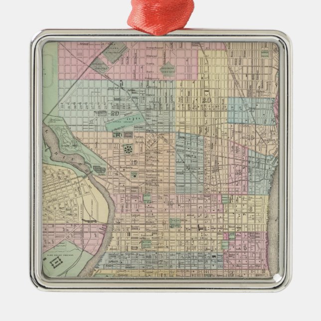 Philadelphia, Camden Metal Ornament (Front)