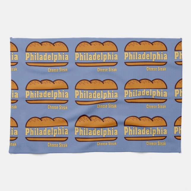 Philadelphia Cheese Steak design Kitchen Towel (Horizontal)