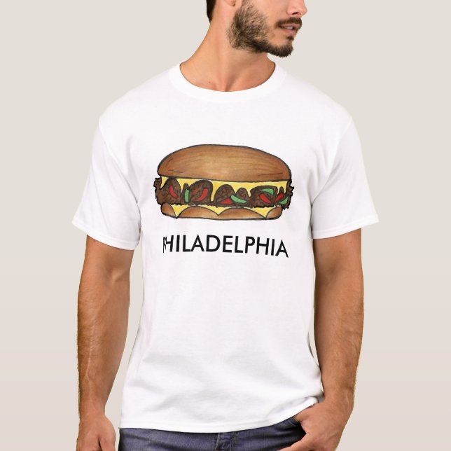 Philadelphia Cheese Steak Philly Cheesesteak Food T-Shirt (Front)