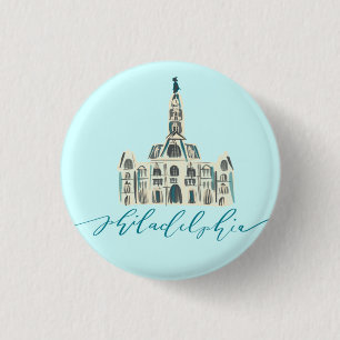 Philadelphia - City Hall 1 Inch Round Button
