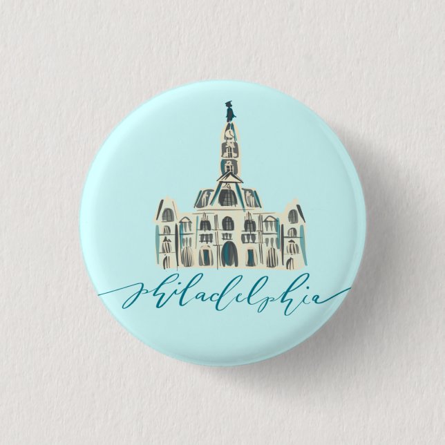 Philadelphia - City Hall 1 Inch Round Button (Front)