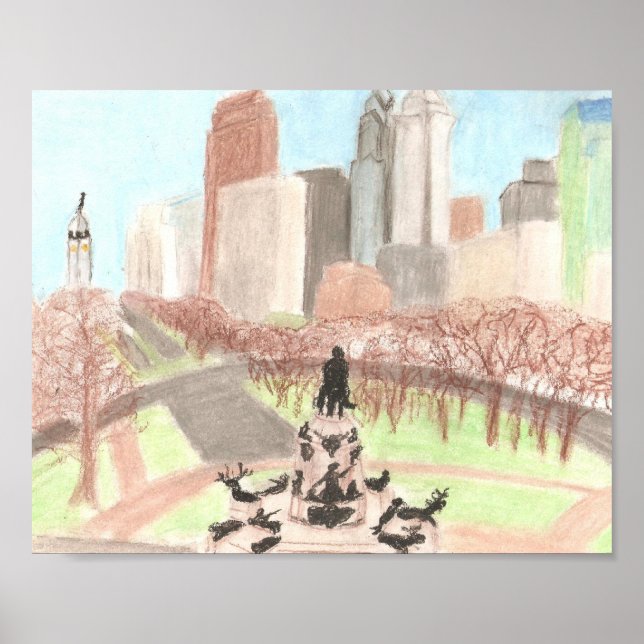 Philadelphia CItyscape Poster/ Print (Front)