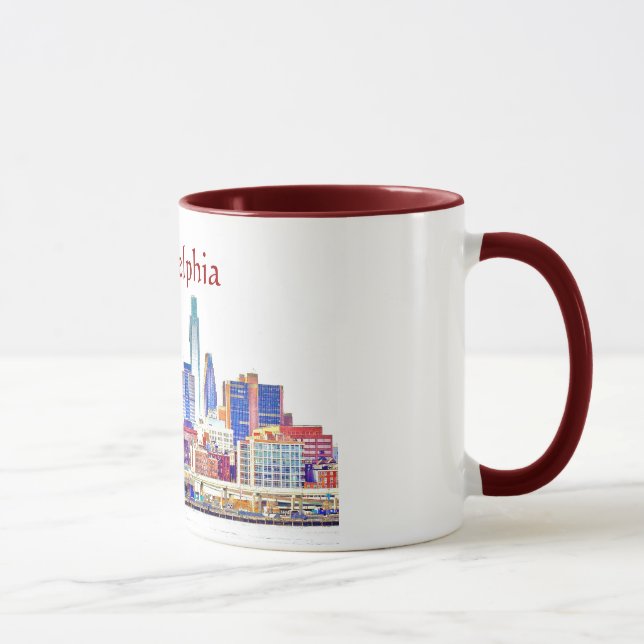 Philadelphia Colour Sketch Mug (Right)