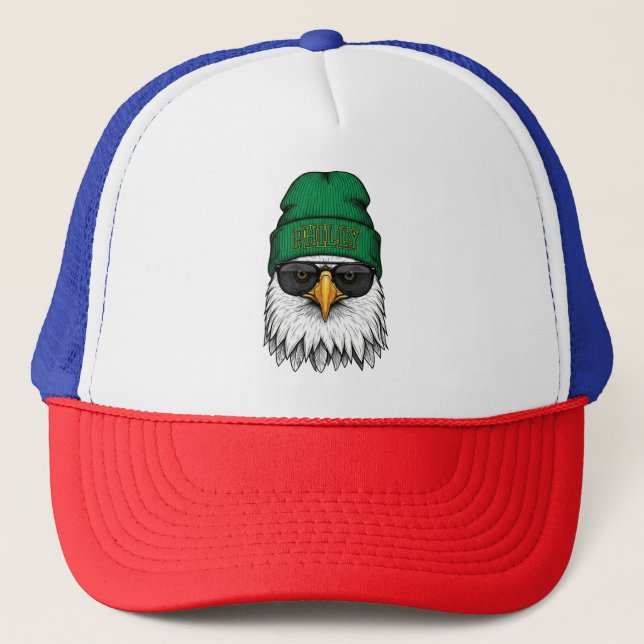 Philadelphia Eagle Cool Beanie Sunglasses Hat (Front)