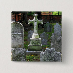 Philadelphia Graveyard CB 2 Inch Square Button