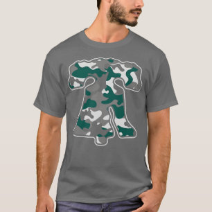 Philadelphia Green and White Liberty Bell Camo Phi T-Shirt