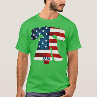 Philadelphia Liberty Bell American Flag Grunge 177 T-Shirt
