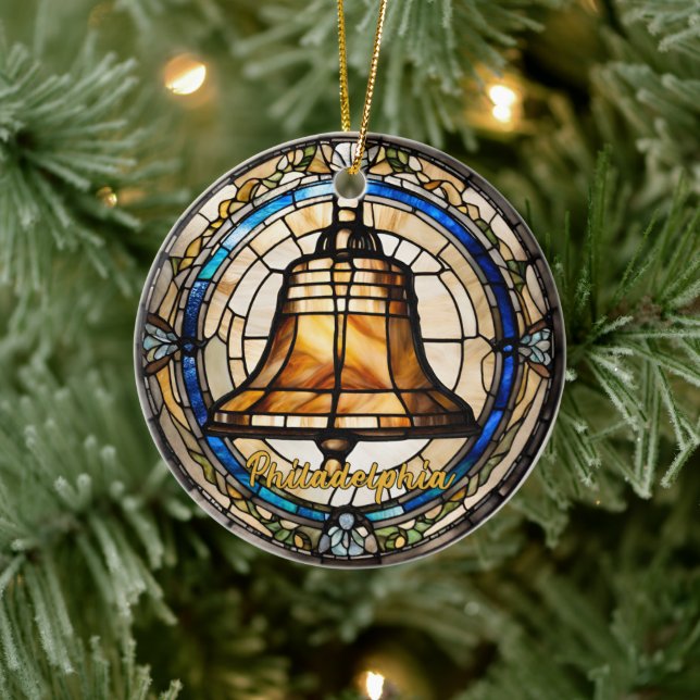 Philadelphia Liberty Bell Ceramic Ornament (Tree)