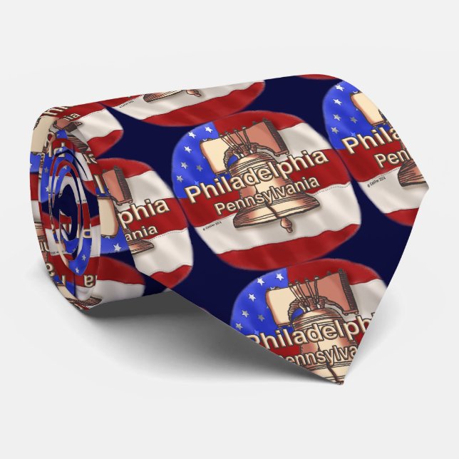 Philadelphia Liberty Bell tie (Rolled)