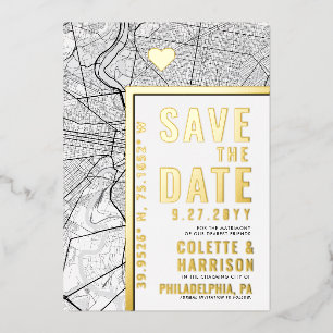 Philadelphia Love Locator   Wedding Save the Date