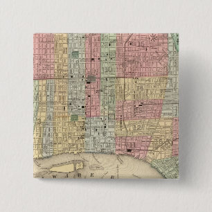 Philadelphia Map by Mitchell 2 Inch Square Button