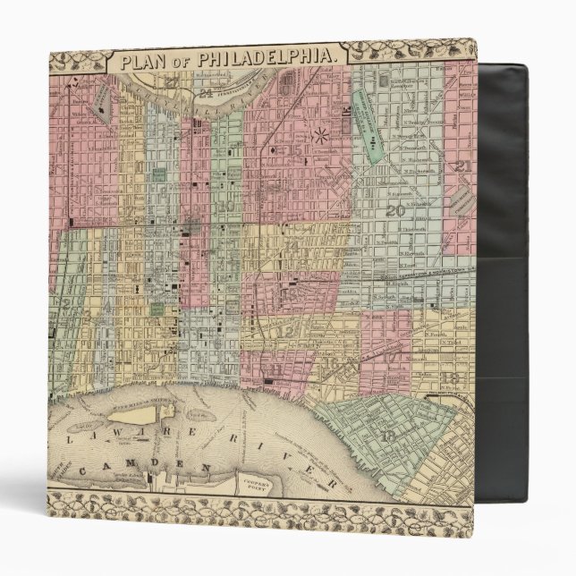 Philadelphia Map by Mitchell Binder (Front/Inside)
