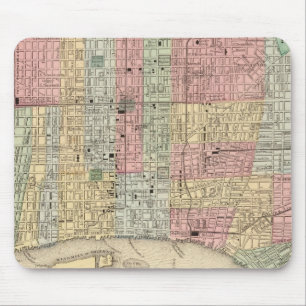 Philadelphia Map by Mitchell Mouse Pad