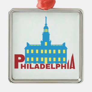 Philadelphia Metal Ornament