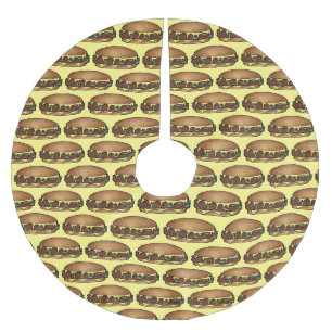 Philadelphia PA Pennsylvania Philly Cheese Steak Brushed Polyester Tree Skirt