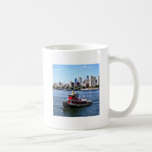 Philadelphia PA - Tugboat by Philadelphia Skyline Coffee Mug
