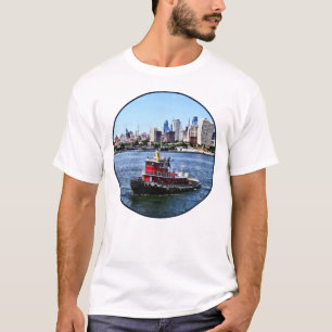 Philadelphia PA - Tugboat by Philadelphia Skyline T-Shirt