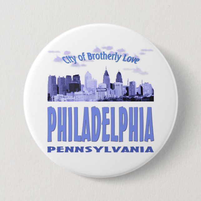 Philadelphia Pennsylvania 3 Inch Round Button (Front)