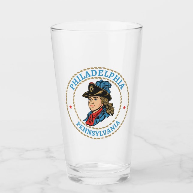 Philadelphia Pennsylvania Colonial Glass (Front)