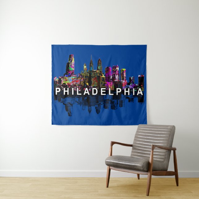 Philadelphia, Pennsylvania in graffiti  Tapestry (In Situ (Horizontal))
