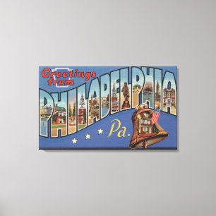 Philadelphia, Pennsylvania - Large Letter Canvas Print