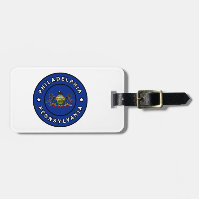 Philadelphia Pennsylvania Luggage Tag (Front Horizontal)