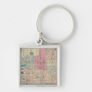 Philadelphia, Pennsylvania Map Keychain