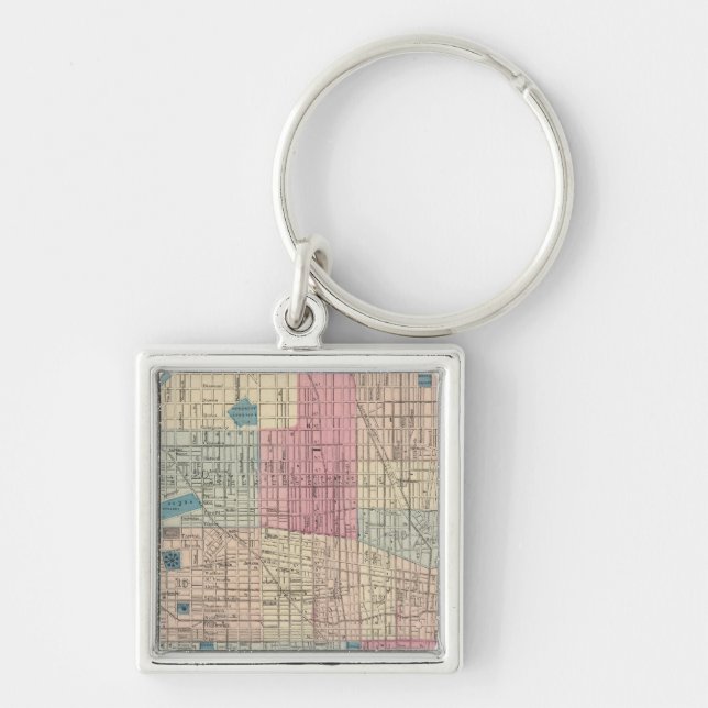 Philadelphia, Pennsylvania Map Keychain (Front)