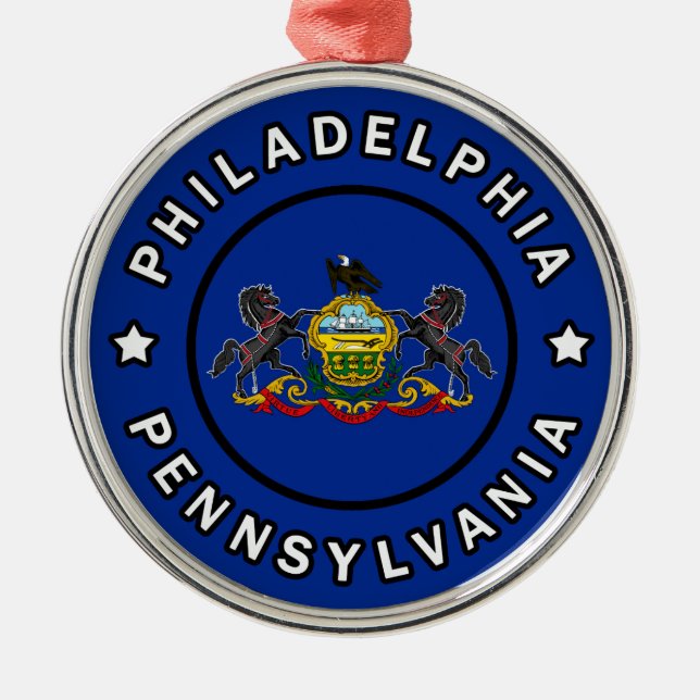 Philadelphia Pennsylvania Metal Ornament (Front)