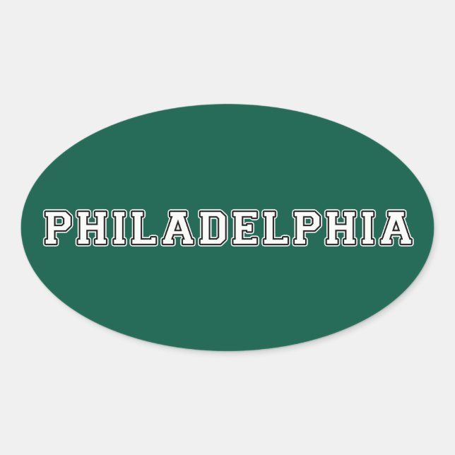 Philadelphia Pennsylvania Oval Sticker (Front)