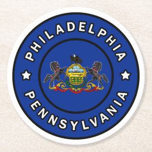 Philadelphia Pennsylvania Round Paper Coaster