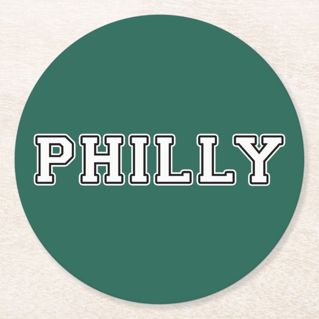 Philadelphia Pennsylvania Round Paper Coaster (Front)