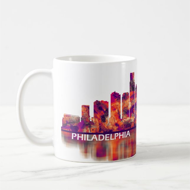 Philadelphia Pennsylvania Skyline Coffee Mug (Left)