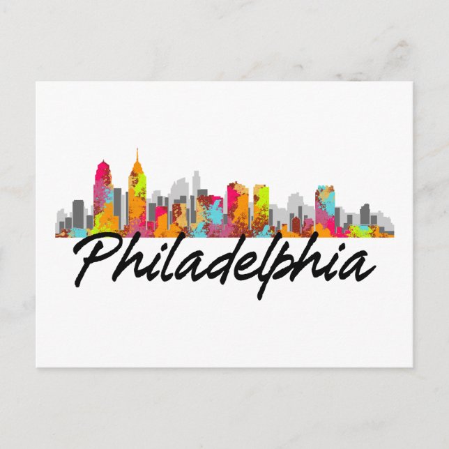 Philadelphia Pennsylvania Skyline Postcard (Front)
