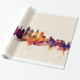 Philadelphia Pennsylvania Skyline Wrapping Paper