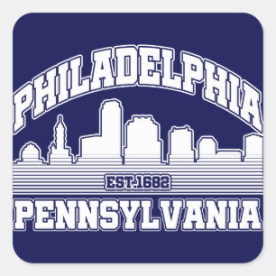 Philadelphia,Pennsylvania Square Sticker