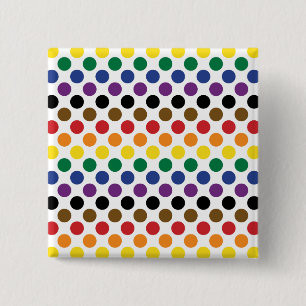 Philadelphia Rainbow Pride Flag 2 Inch Square Button