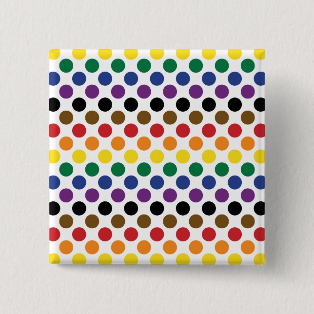 Philadelphia Rainbow Pride Flag 2 Inch Square Button (Front)