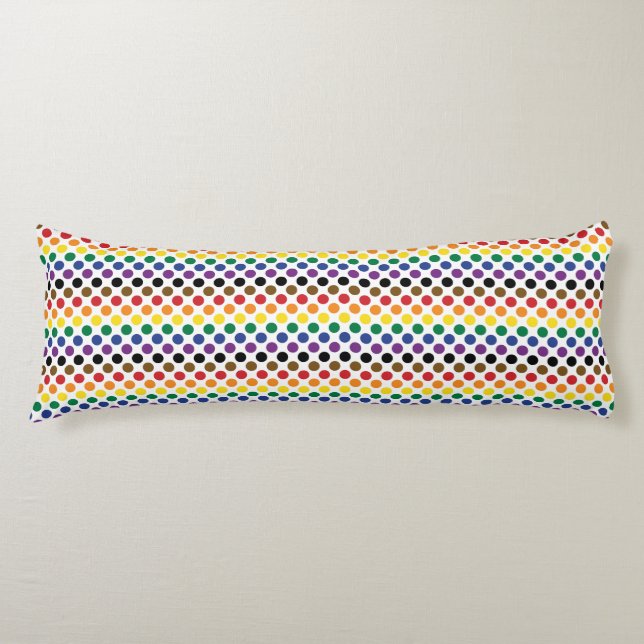 Philadelphia Rainbow Pride Flag Body Pillow (Front)