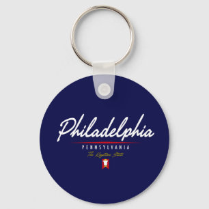 Philadelphia Script Keychain