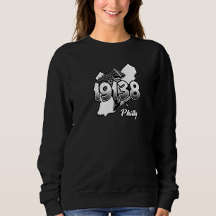 Philadelphia Silhouette with Zip Code 19138 and Li Sweatshirt