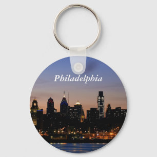 Philadelphia Skyline at Twilight Keychain