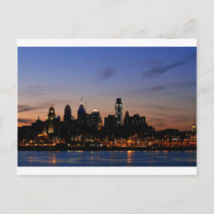Philadelphia Skyline at Twilight Postcard